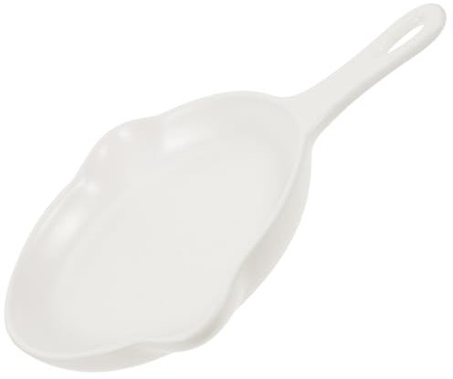 DECHOUS Plat De Cuisson En Céramique Blanche Petit Format Avec Poignée, Résistant à La Chaleur, Antirouille, Moule à Fromage Et Petit-déjeuner, Usage Quotidien Et Réunions Familiales