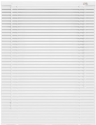 Aluminum Blinds Venetian Blind for Indoor Window Horizontal Window Blinds Kitchen Bedroom Privacy Shades 1 Slats Blackout Curtain Custom Size Cordless(White)