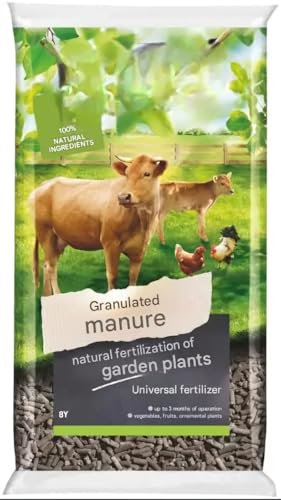 Cow Manure Pellets 5L/10L - Natural Fertilizer & Soil Enricher for Garden Plants (8L BAG)