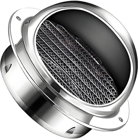 Genérico Rejilla Campana Extractora 50mm-300mm VentilacióN De Rejilla Redondas, Escape De Ventilación De Calentador De Baño, Recirculación De Aire, para Pared Caravana Baño(ID 120mm)