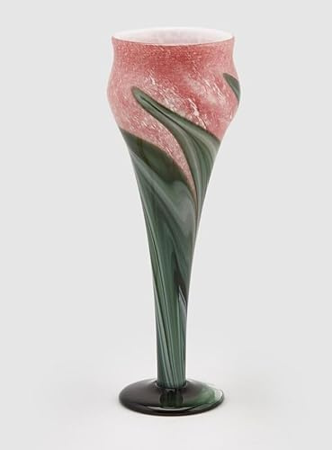 EDG Enzo De Gasperi Vaso Tulipano a Calice H 45 Cm D 13 Cm Scatola Regalo Green Pink