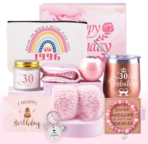 Belillpipi 30 Geburtstag Frauen, Geschenk 30 Geburtstag Frauen, Geschenke für Frauen, Geburtstagsgeschenk für Freundin, Mama, Schwester, Kollegin, Beste Freundin Geburtstag Geschenkset