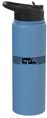 Camping camper mountains climb hiking motorhome Stainless Steel Insulated Water Bottle