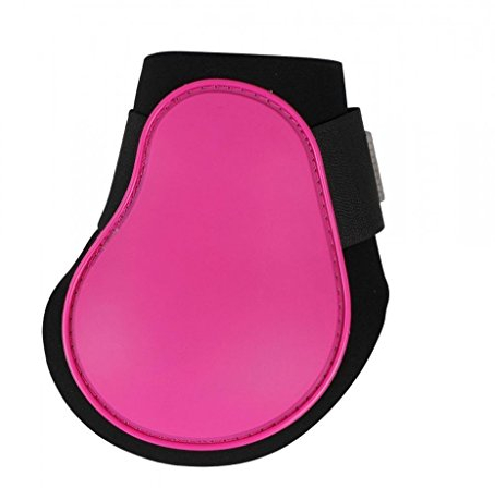 QHP Streichkappen Hartschale Neopren Klettverschuss Neue Farben (Pony, Fuchsia)