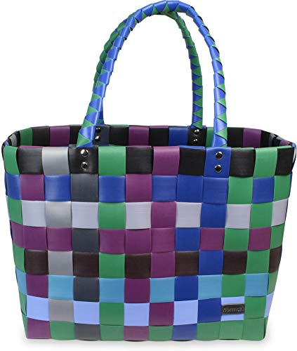 normani Einkaufstasche geflochten mit Henkeln - Tragetasche extra robust Farbe Classic/Tao