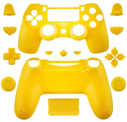 Custodia completa con pulsanti per controller wireless PS4 (giallo)