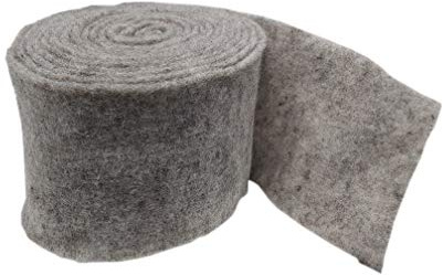 Hochwertiger & Widerstandsfähiger Filz – Breite 15cm / Länge 5m - Topfband/Bastelfilz/Wollfilz – Große Farbauswahl – Dehnbar & Druckelastisch – Tischdekoration Ostern/Weihnachten (Hellgrau)