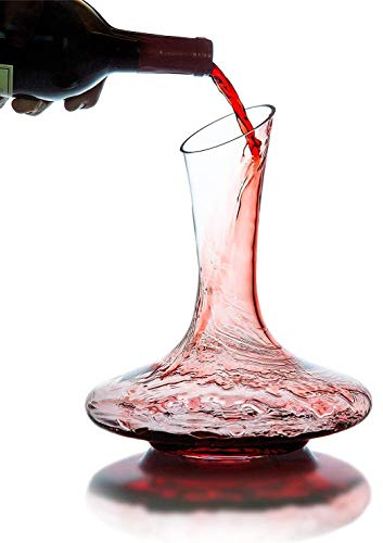 Lehmann/Terrazas - Caraffa per vino rosso, 100% cristallo soffiato a mano, in confezione regalo