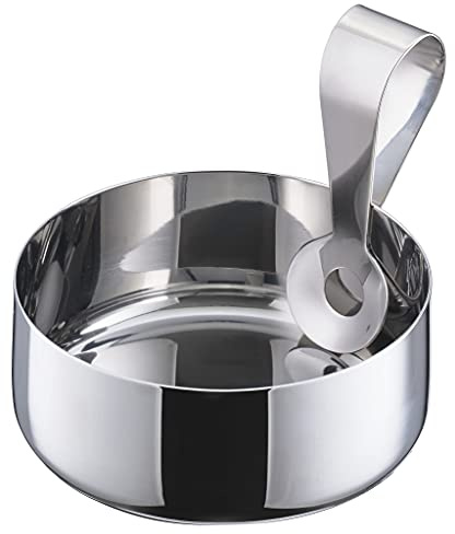 Zone Denmark Rocks Snackschale mit Löffel, Edelstahl Schüssel, Servierschale für Snack, Dip, Tapas und Süßigkeiten, Durchm. 10,7 cm, Höhe 4,5 cm, Polierter Edelstahl