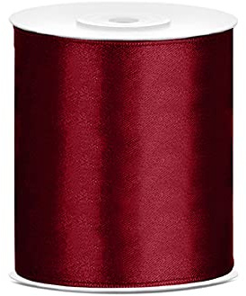 Satinband Polyester Schleifenband Seidenband Geschenkband 6/12/25/38/50/100 mm x 25 m (Größe 100mm x 25m - Farbe Bordeaux)