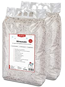 Streusalz 2x 15 kg Sack Effektiv und Schnell Tellerstreuer geeignet Grobkörnig Hochwertiges Auftausalz