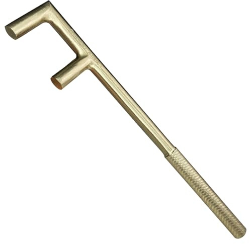 WEDO Funkelfreier Ventilgriffschlüssel F-Typ mit Prägegriff, Funkenfreier Sicherheitsschlüssel, Aluminium-Bronze, DIN-Standard, BAM- und FM-Zertifikat, 3,2 cm, 32 mm Breite