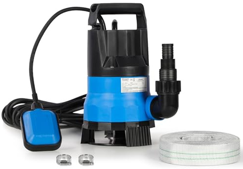 400W 7500L/H Submersible Water Pump with Hose, Water Pump to Empty Hot Tube with 10M Hose, Float Switch for Clean Dirty Water Garden Pond Pool Flooded Cellars