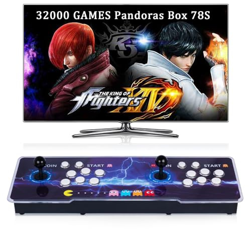 RegiisJoy 20000 en 1 Pandora's Box 40S Arcade Game Console para PC, proyector y TV, 2-4 Jugadores, 1280 x 720, Juegos 3D, búsqueda/Ocultar/Guardar/Cargar/pausar Juegos, Lista de Favoritos