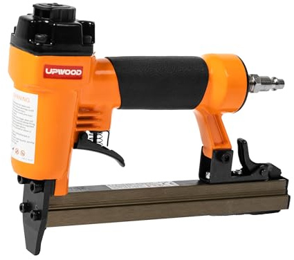 UPWOOD 7116 Cucitrice pneumatica calibro 22, corona 3/8, lunghezza da 1/4 a 5/8, cucitrice ad aria per tappezzeria per falegnameria, lavorazione del legno e progetti fai da te