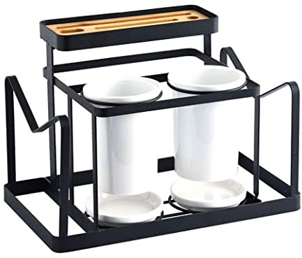 Blocs Couteaux vides Bloc De Couteau De Cuisine Porte-Couteau Organisateur Bloc De Rangement en Fer Forgé Repose-Couteau Étagère Outils Accessoires pour la Cuisine