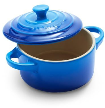 Le Creuset Signature Petite Cocotte, 8 onzas, color exclusivo: azul celeste
