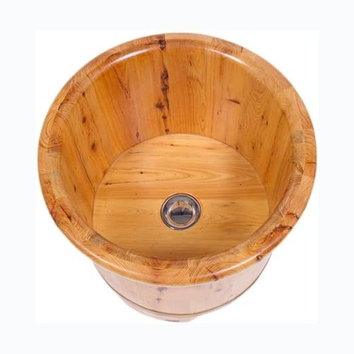 UNbit Fußwanne Fußbadewanne Eimer Fußbad Fuß-Wanne Fußbecken aus Holz für Spa, Sauna und Fußbäder – entspannende Fußmassage und Fußbad WEWYQSJXBXF-31121(Size:B)