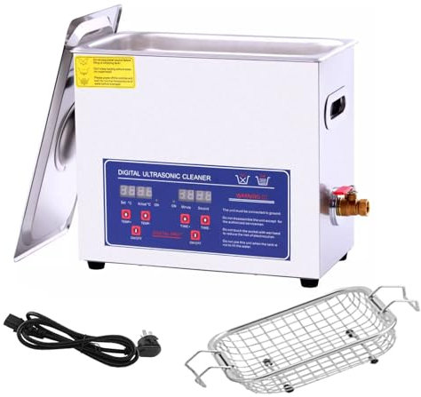 Pulitore Ad Ultrasuoni Professionale, Con Timer Digitale E Riscaldatore, Pulitore Ad Ultrasuoni Commerciale Da 40 Khz, Per Gioielli, Occhiali, Orologi, Circuiti Stampati, Stoviglie,6L