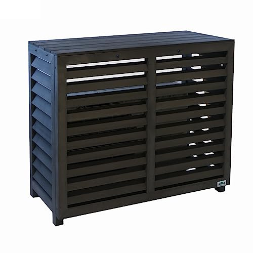 Cache Climatiseur Externe en Bois - Protection Naturelle et Écologique - Résistant aux Intempéries, Design Moderne et Élégant - Grande Taille (XL) - Marque et SAV Français