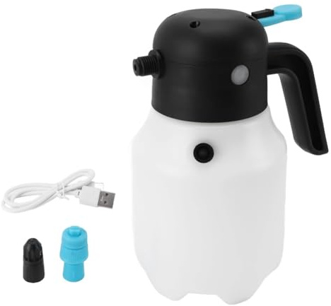 Janasiba 1,8 L Elektrischer Schaumsprüher Fürs Auto, Batteriebetriebener Schaumsprüher zum Waschen mit 2000 MAh, Kabelloser Pumpschaumsprüher zum Bewässern