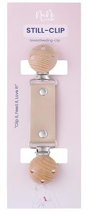 NuNi Stillclip Pullover Clip Kleidungsclip für freihändiges komfortables Stillen Sicher für Mutter und Baby (Beige)