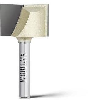 WOBLLMX Fraise de nettoyage du sol avec tige de 6 mm, diamètre de 25 mm, longueur de travail 17 mm, lame en carbure de tungstène durable et tranchante pour outil de travail du bois