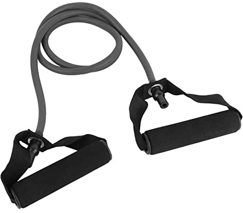 Widerstand Stretch Gummiband Training Seil Tube Workout Fitness Übung Yoga Gym (Schwarz)
