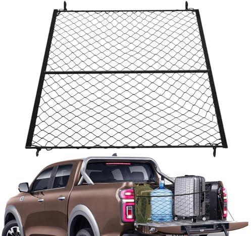 Generiskt bagagenät för bil|högelastiskt enskikts lastbilsnät för pickup lastyta – 1,1 x 1,2 m stort bagagnät för en pickups lastyta, robust litet -nät