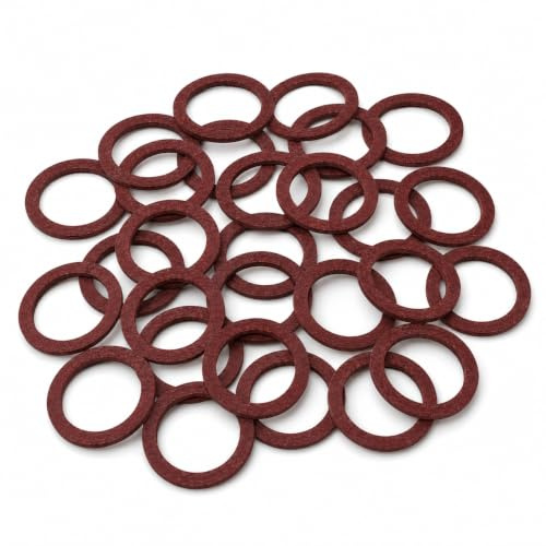 1/2 Inch Hard Red Fibre Plumbing Sealing Washers, Pack of 30 | Sealing washers for compatible plumbing