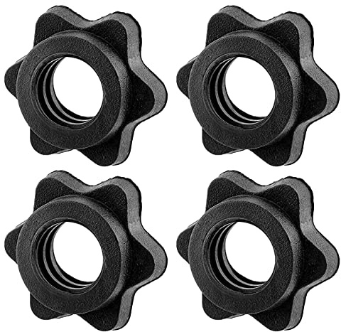 WOEIFGV 4Pcs Dumbbell Rod Nut Nut Spinlock Collars Replacement Barbell Hexagon for Barbells Training