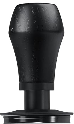 Normcore Espresso Coffee Tamper V4 with Titanium PVD Coating, Flat Bottom, 15lb/25lbs/30lbs, Replacement Springs, Spring Loaded Tamper with Real Black Oak Handle 2.1