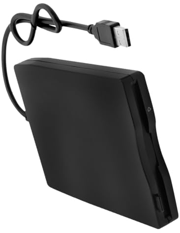CAXUSD Controlador de Disquete USB 2.0 Externo de 3,5 Pulgadas Negro | Capacidad 1,44 Megabytes, Plástico y Diseño Compacto, Transferencia Estable y Compatible la Mayoría de Sistemas