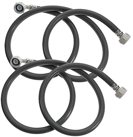 KOMBIUDA 2pcs Washing Machine Inlet Extension Hoses Connector PVC Washer Hose for Automatic Washer