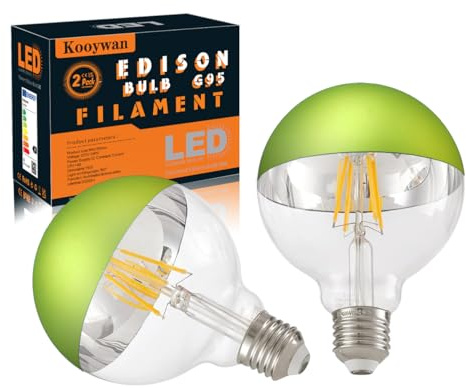 KOOYWAN 8W E27 LED Kopfspiegel Lampe Grün Dimmbar Warmweiß