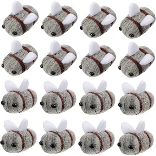 SHINEOFI 25pcs Wool Felt Bee Craft Ball Decorations for DIY Bee Party Birthday Party