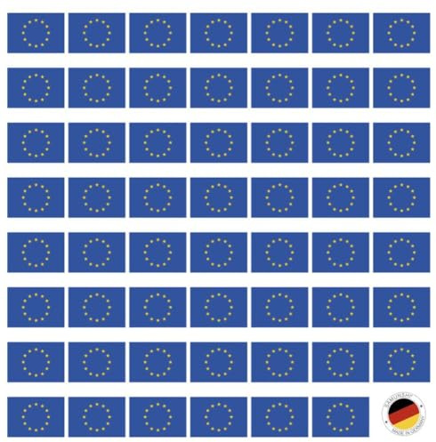 Samunshi® Aufkleber Set Europa Fahnen Autoaufkleber 55 EU Flaggen Set je 2cm breit | Länderflaggen Länderfahnen | Modellbau Fahrrad Auto Motorrad