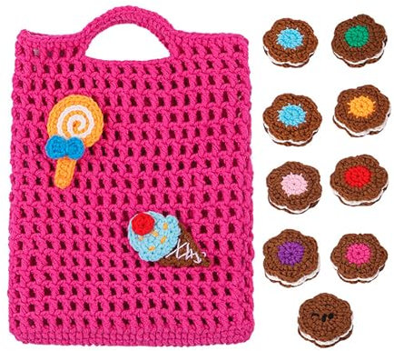Vdaxvme Häkelblumen-Handtaschen-Set mit Videoanleitung (evtl. nicht in deutscher Sprache), Schildkröten, Häkelset mit Stricken