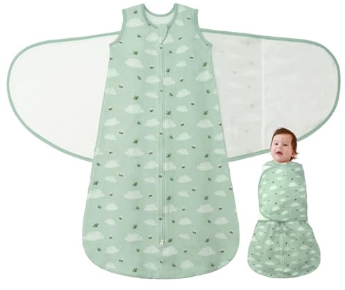 LILBESTIE Saco de Dormir para Bebé 1.0 tog, 3 en 1 Ajustable Swaddle Bebe 0-6 Meses