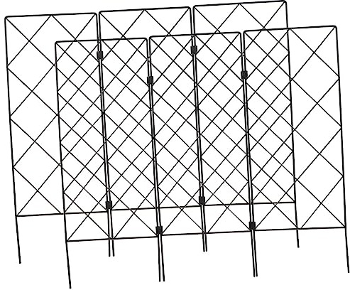 HEMOTON Support pour Plantes Grimpantes en Fer Pliable 2pcs pour Jardin Et Serrage, Treillis De Vigne Végétale Solide Et Réutilisable, Cage à Tomates Polyvalente pour Extérieur