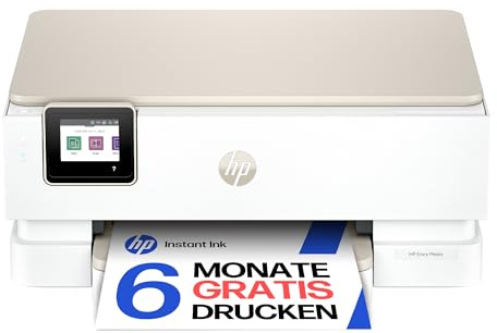 HP Envy Photo 7930 B63K5B, Stampante Multifunzione a Getto d'Inchiostro A4 a Colori, Foto, Fronte/Retro Automatico, 22 ppm, app, 3 Mesi di Inchiostro Instant Ink Inclusi, Bianca