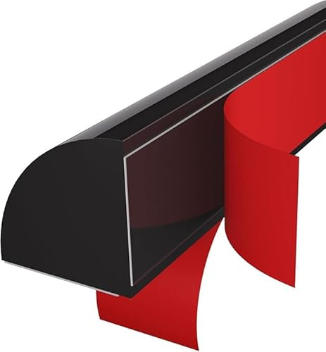 XUYUPU Flexible Viertelkreisform, Flexible Dekorformteile, Selbstklebende Wandformteile, doppelseitig Selbstklebende Flexible Formteile (Schwarz, 200cm)