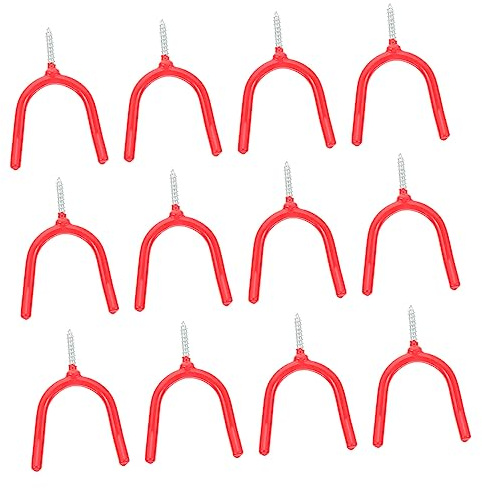Healifty 16piezas Gancho Multiusos Forma Portaherramientas Atornillado Colgador De Pared Para Garaje Para Herramientas De Jardín Palas Rastrillos y Almacenamiento De Trapeadores