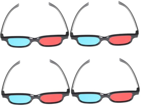 minkissy 3D Movie Glasses Red and Blue Plastic Eyewear Anaglyph Design Universal Compatibility for TV Projector and Computer Screen Viewing for Movie Theater Experience