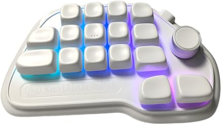 HINAYOSAN Wireds - Tastierino numerico meccanico USB 17 Hot Swappable con retroilluminazione RGB e PBT Keycaps VIA programmabile per PC portatile tastiera numerica ad alta efficienza