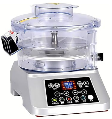 Lissontine Automatic Grape Peeler | Commercial Fruit Peeler with Low-Noise | Large Capacity 500g, Fast and Efficient Fruit Peeler for Grapes, Cherry, And Blueberries Silver