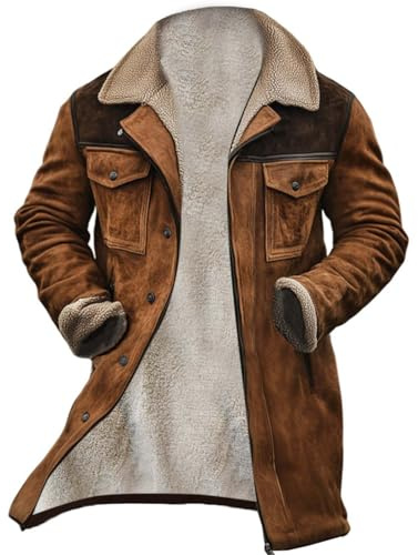 Manteau Homme Hiver Veste Longue Blazer Chic Et Elegant Mi Long Parka d'hiver Chaud Trench Coat 3/4 Grande Taille Gabardine Redingote Manteaux Très De Costume Tweed Noir en Laine Vetement Grand Froid