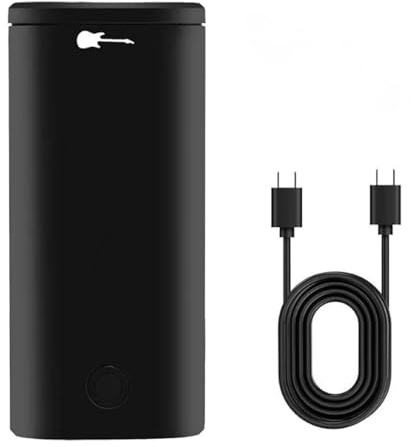 Denash Interne -Soundkarte, Tragbares Plug-and-Play-Gitarren-Interface mit Typ-C-Anschluss, für Phone Tablet E-Gitarre Bass