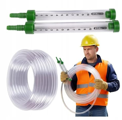 STALCO SCHLAUCH-WASSERWAAGE 15m Schlauchwaage Nivelliergerät Schlauchwasserwaage