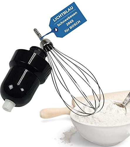 LICHTBLAU Schneebesen mit Getriebe passend für u.a. MS8CM MSM87 MSM88 MSM89 MSMM7 MSMM89 Maxo Mixx Mitnehmer für Stabmixer Bosch I Ersatz Rührbesen
